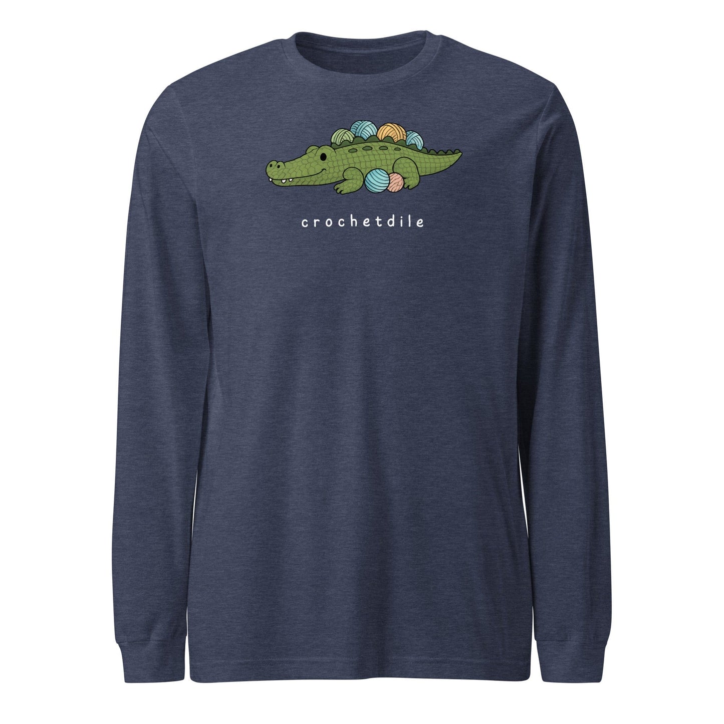 Crochetdile Long Sleeve Tee Heather Navy / S
