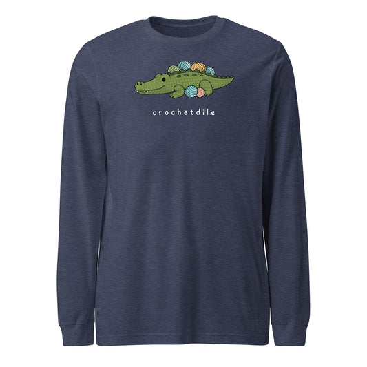 Crochetdile Long Sleeve Tee Heather Navy / S