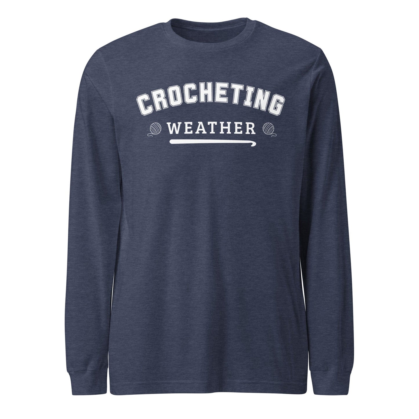 Crocheting Weather Long Sleeve Tee Heather Navy / S