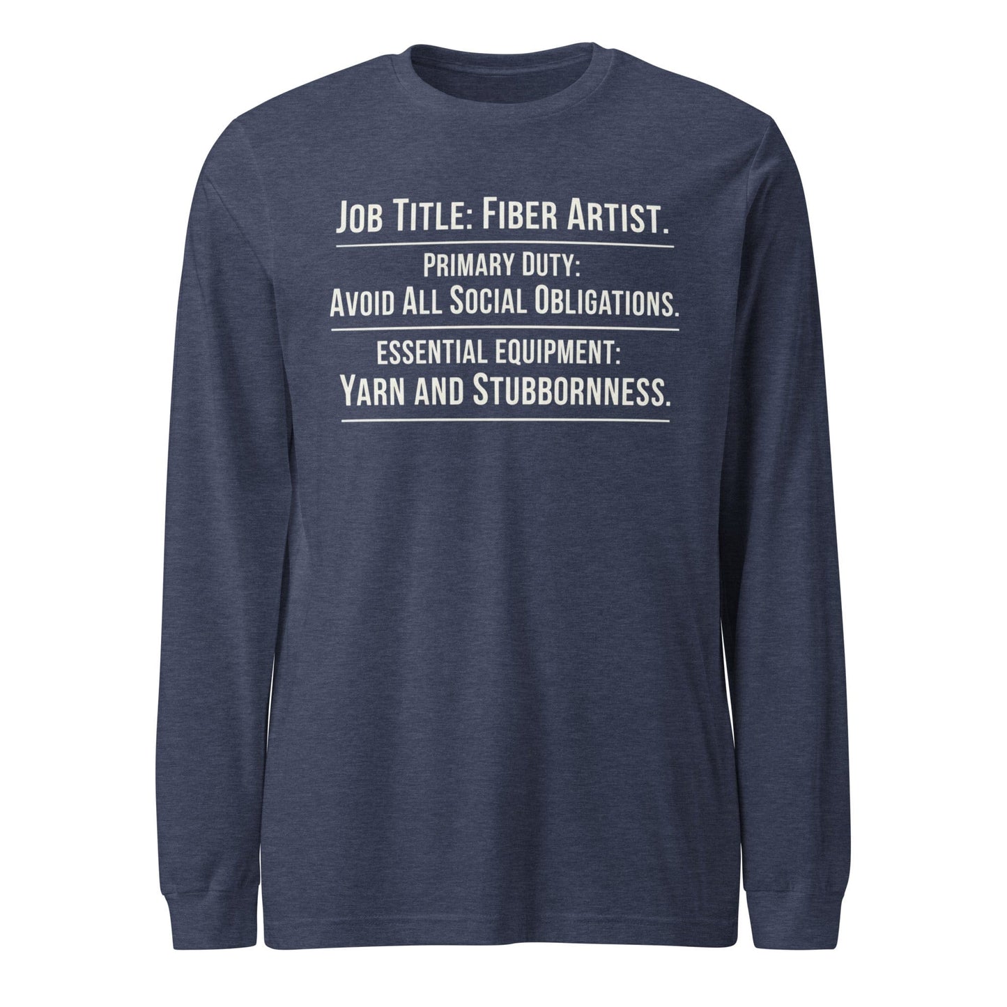 Job Title Long Sleeve Tee Heather Navy / S
