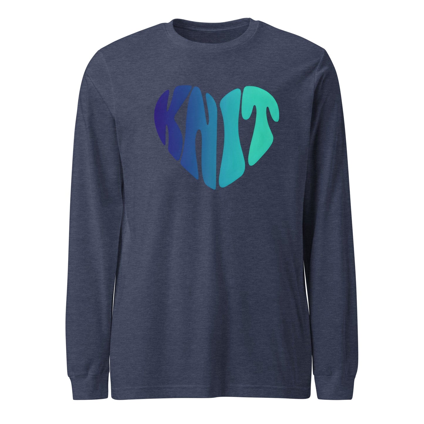Knit Heart Blues Long Sleeve Tee Heather Navy / S
