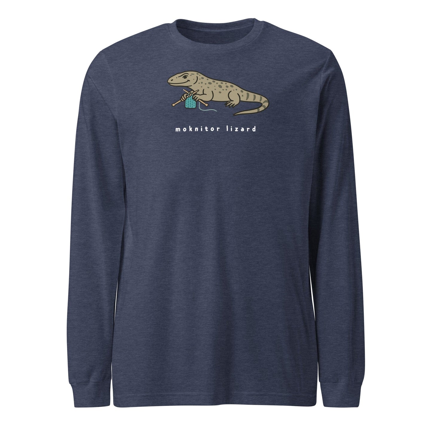Moknitor Lizard Long Sleeve Tee Heather Navy / S
