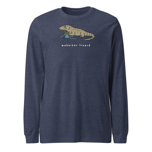 Moknitor Lizard Long Sleeve Tee Heather Navy / S