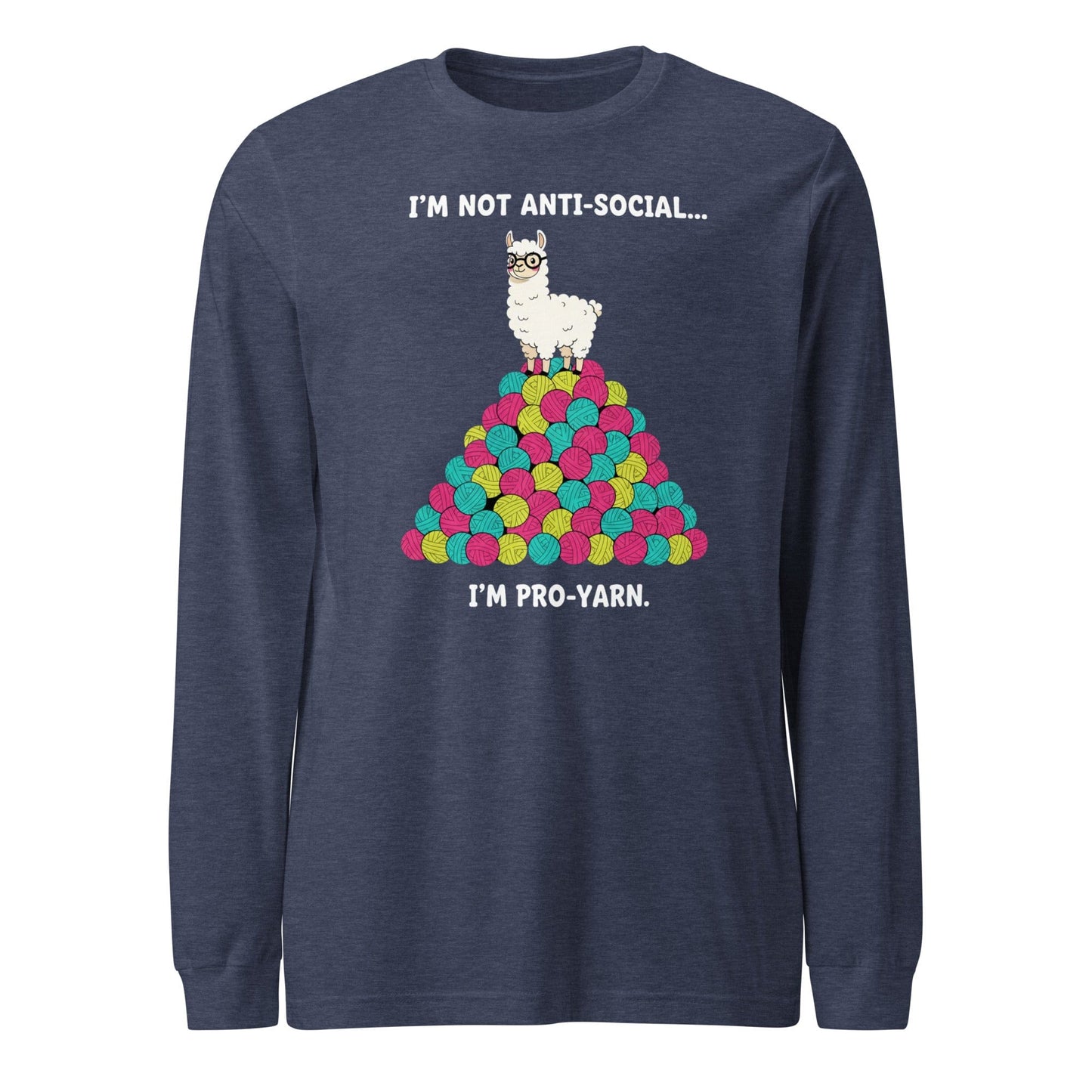 Pro Yarn Long Sleeve Tee Heather Navy / S