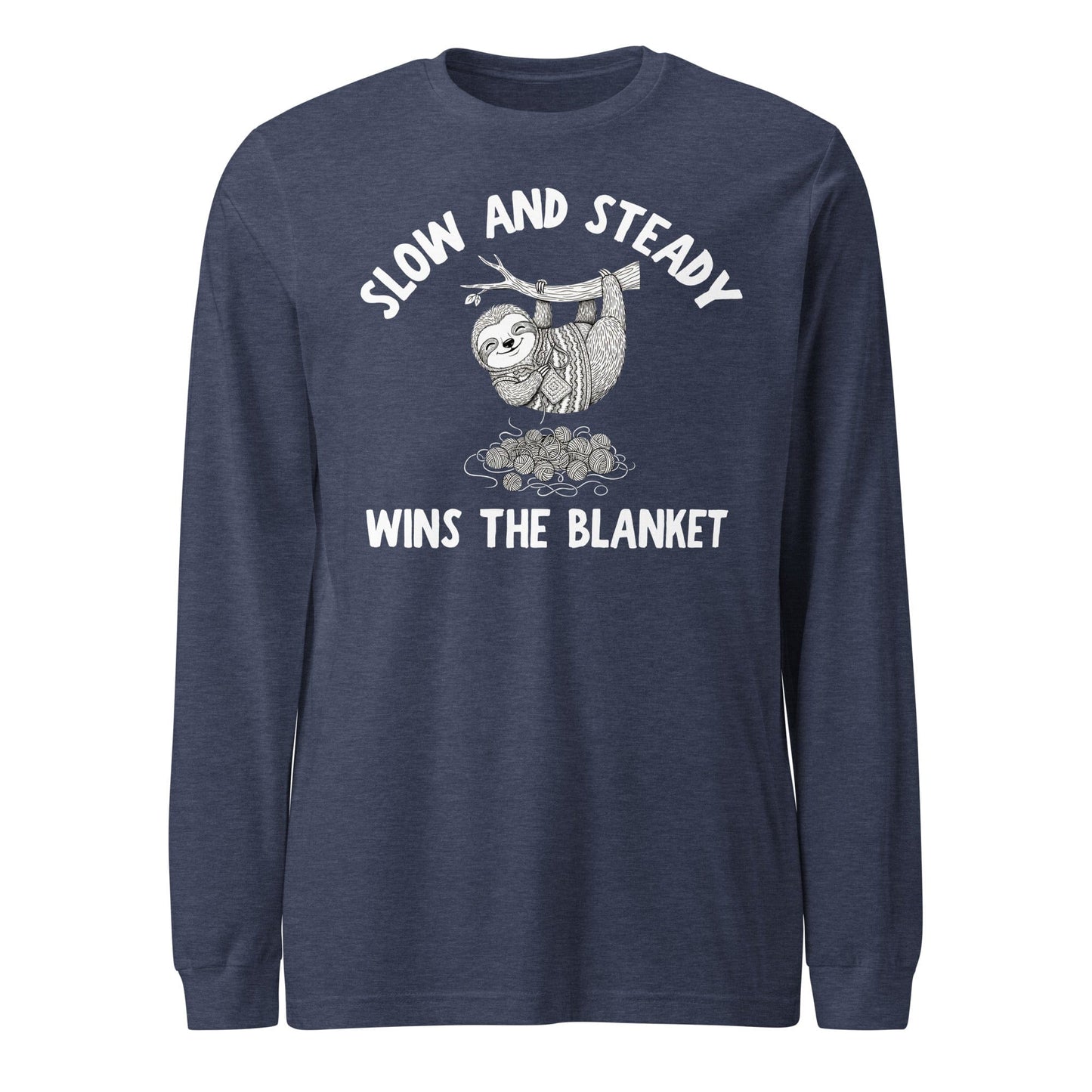 Sloth Blanket Long Sleeve Tee Heather Navy / S