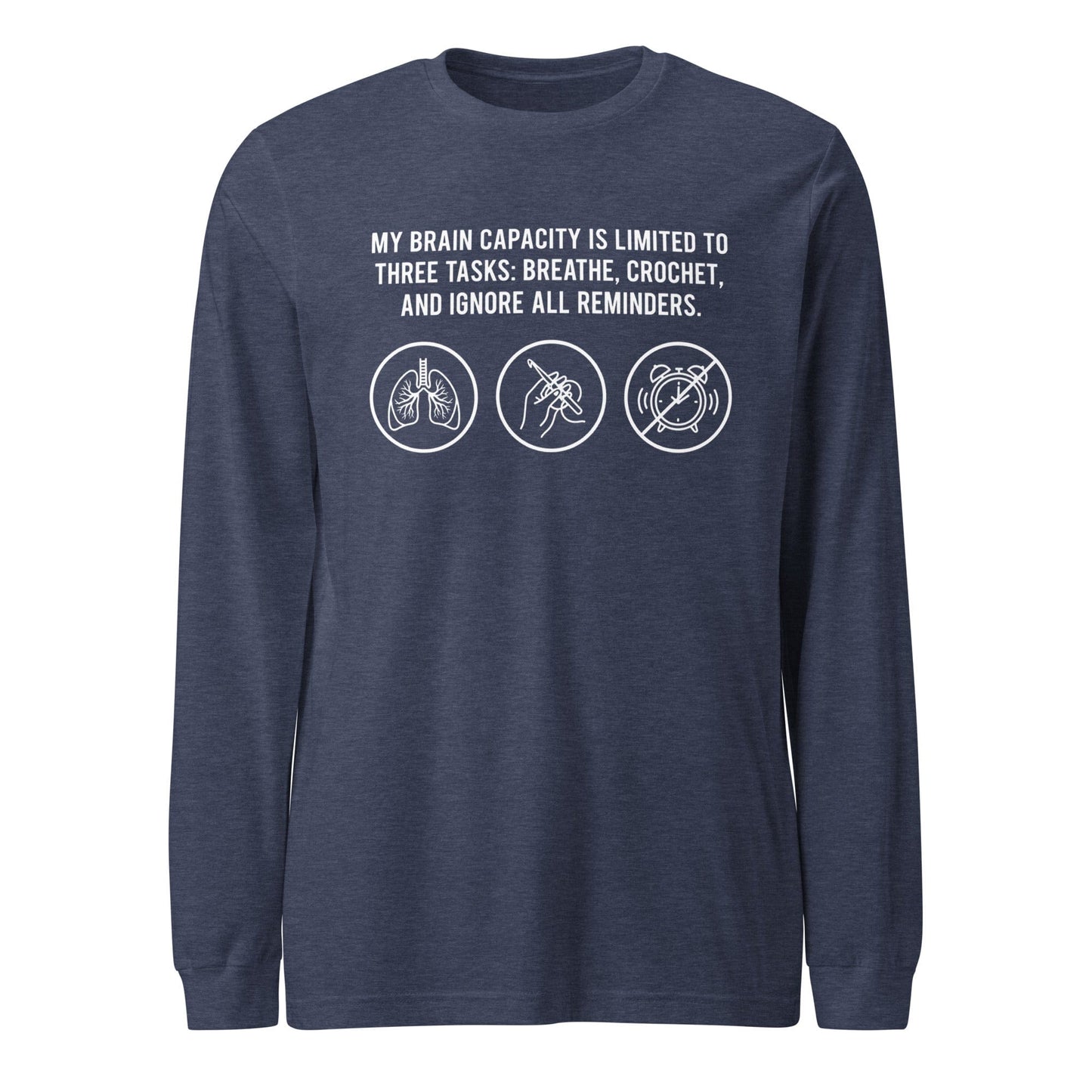Task List Long Sleeve Tee Heather Navy / S