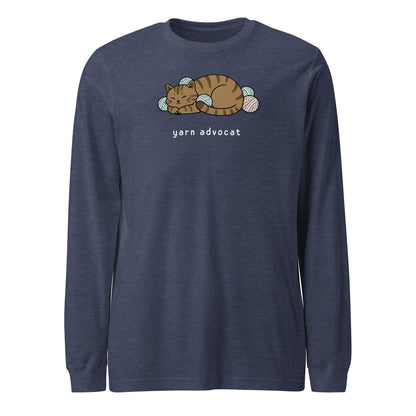 Yarn Advocat Long Sleeve Tee Heather Navy / S