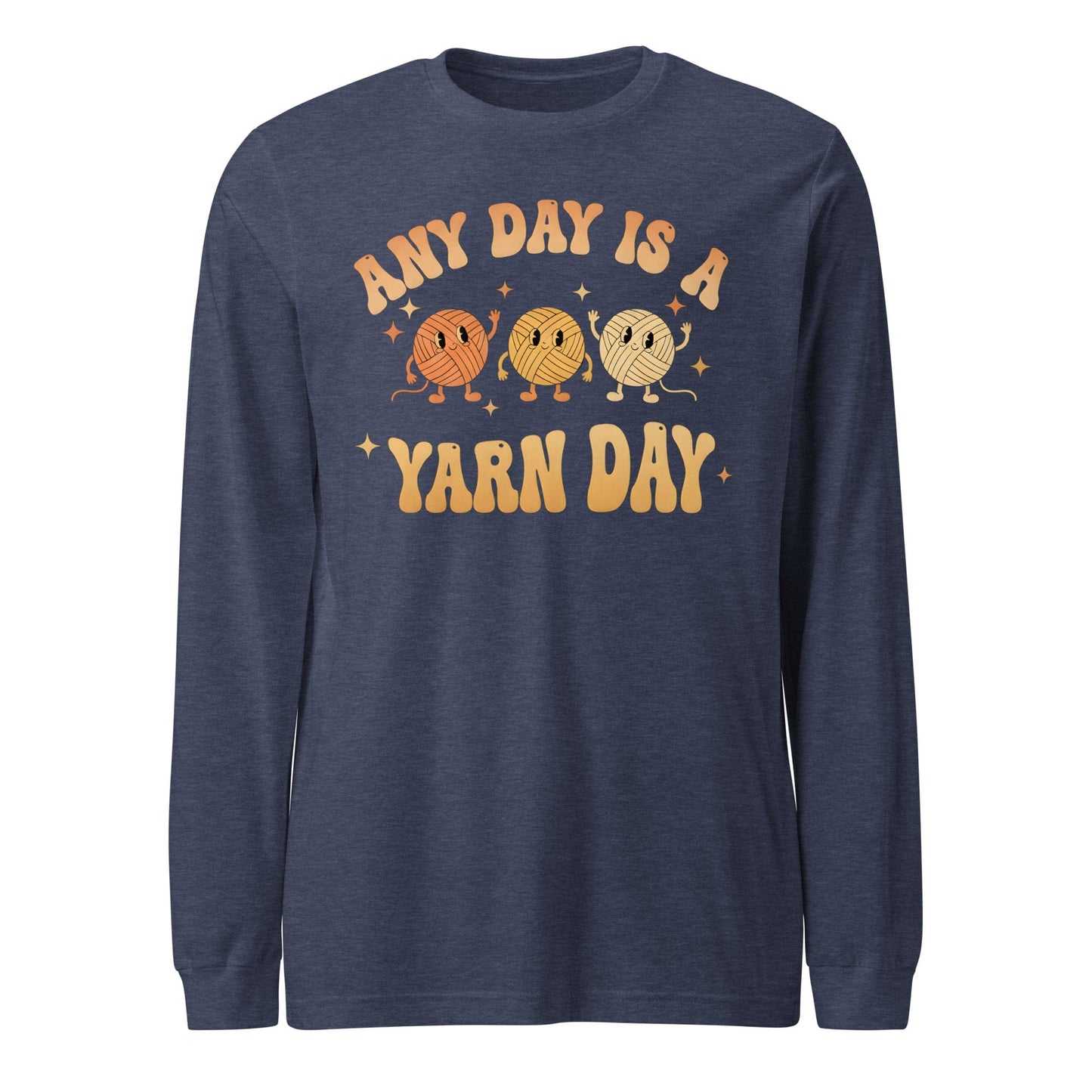 Yarn Day Long Sleeve Tee Heather Navy / S