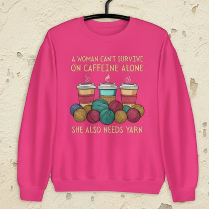 Caffeine Alone Sweatshirt Heliconia / S