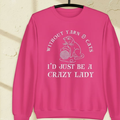 Cats & Yarn Sweatshirt Heliconia / S