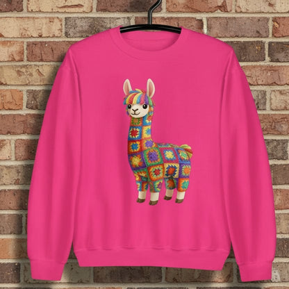 Crochet Alpaca Sweatshirt Heliconia / S