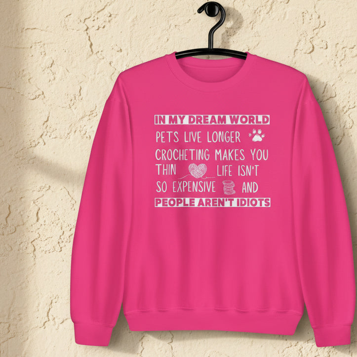 Dream World (crocheting) Sweatshirt Heliconia / S