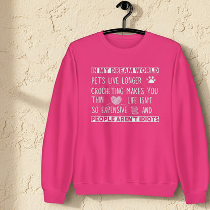 Dream World (crocheting) Sweatshirt Heliconia / S