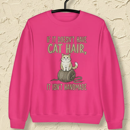 Handmade = Cat Hair Sweatshirt Heliconia / S