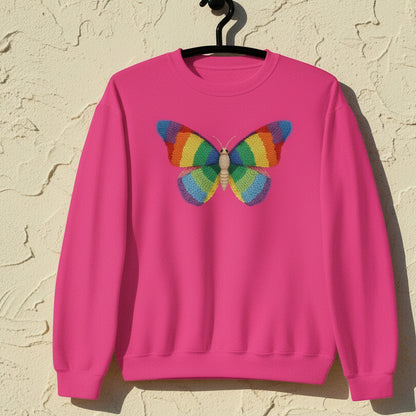Knitted Butterfly Sweatshirt Heliconia / S