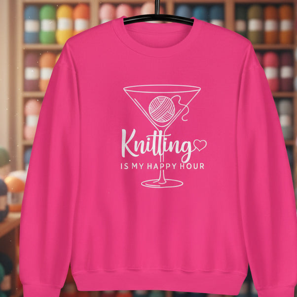 Knitting Happy Hour Sweatshirt Heliconia / S