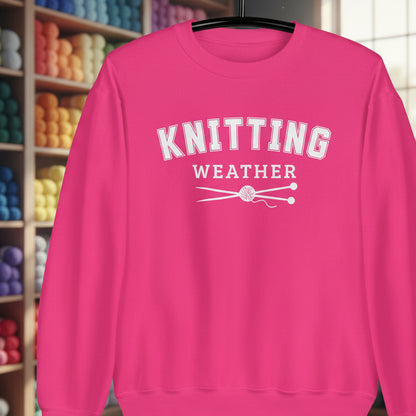 Knitting Weather Sweatshirt Heliconia / S