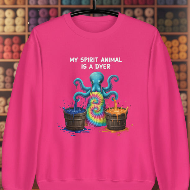 Spirit Animal Is A Dyer Sweatshirt Heliconia / S