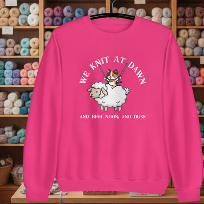 We Knit At Dawn Sweatshirt Heliconia / S