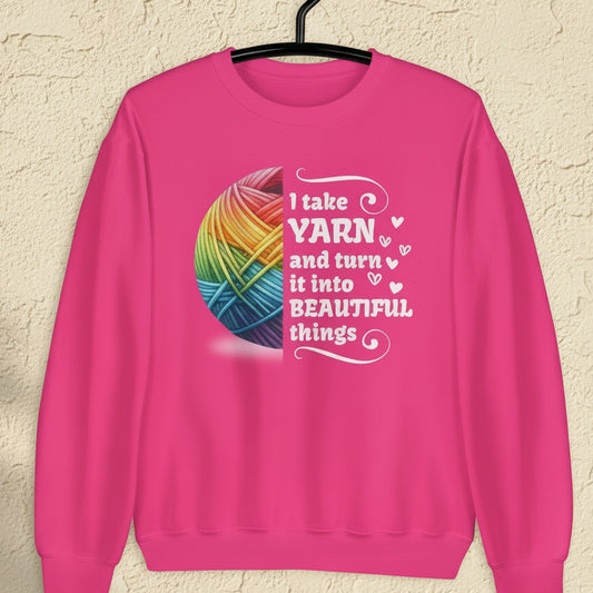 Yarn to Beauty Sweatshirt Heliconia / S