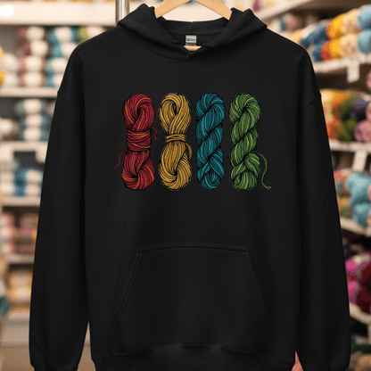 4 Sketched Skeins Hoodie Black / S