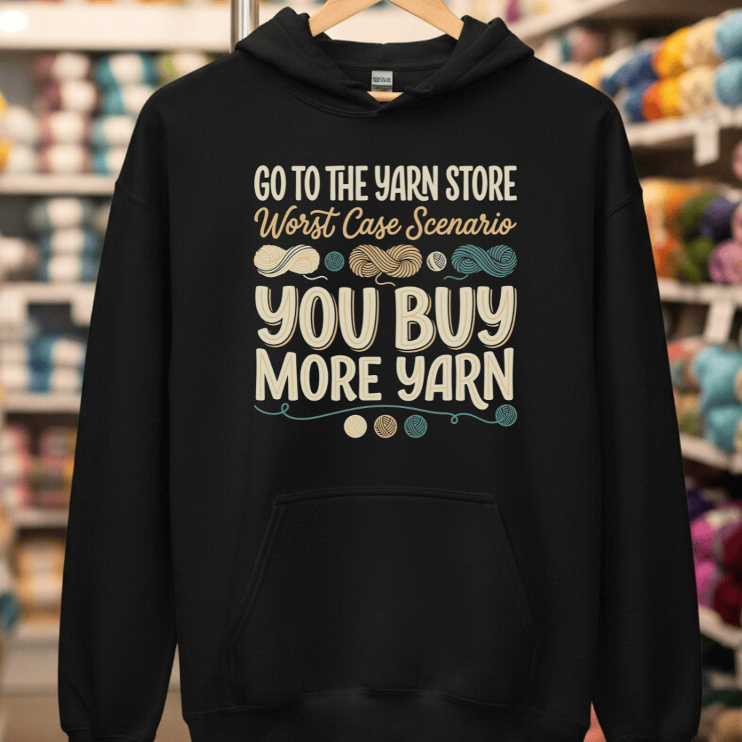 Buy More Yarn Hoodie Black / S