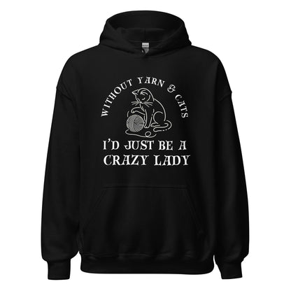 Cats & Yarn Hoodie Black / S