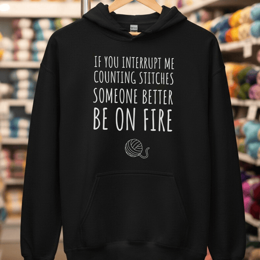 Counting Stitches Hoodie Black / S