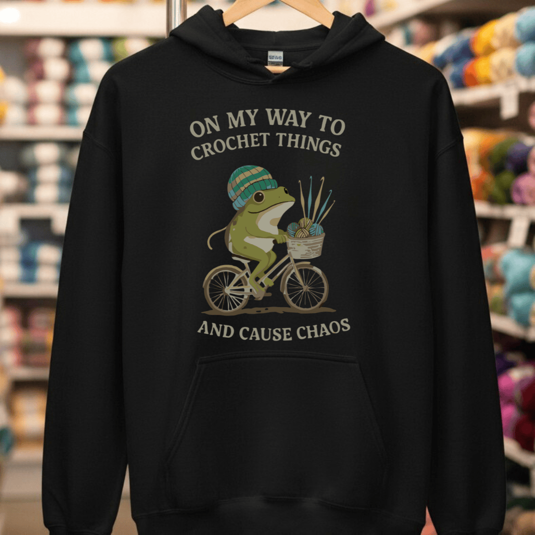 Crochet & Chaos Hoodie Black / S