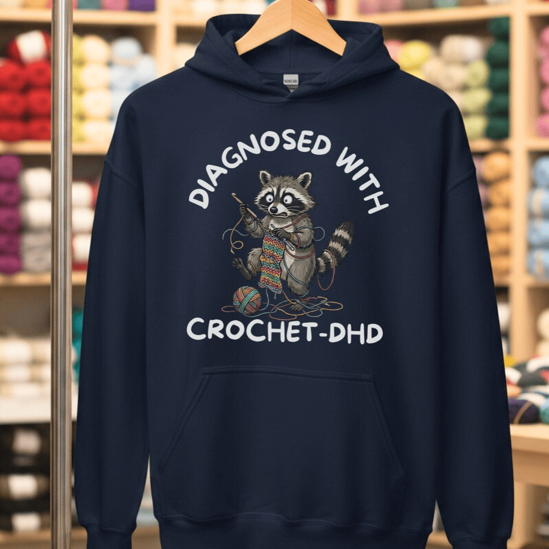 Crochet-DHD Hoodie Black / S