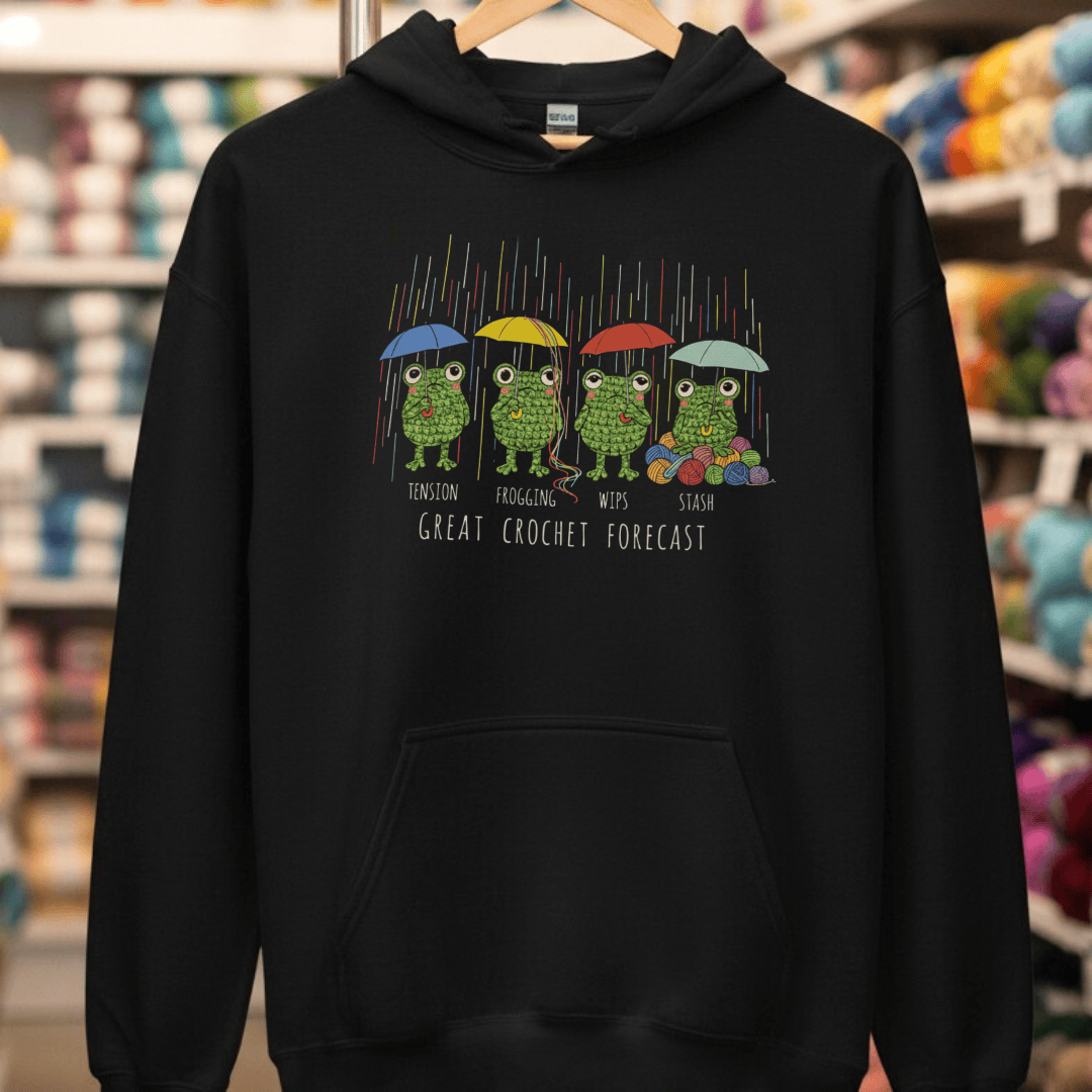 Crochet Forecast Hoodie Black / S