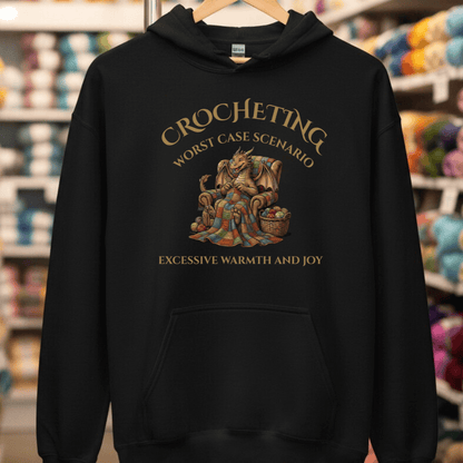 Crocheting Scenario Hoodie Black / S