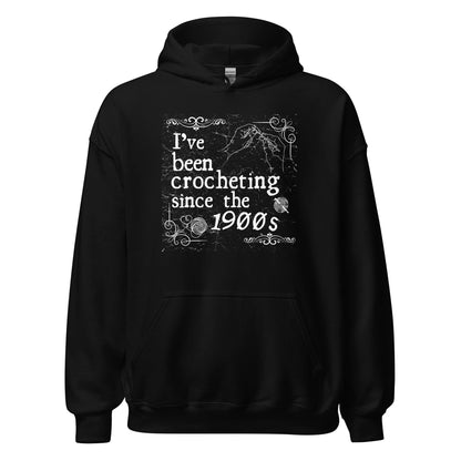 Crocheting Since the 1900s Hoodie Black / S