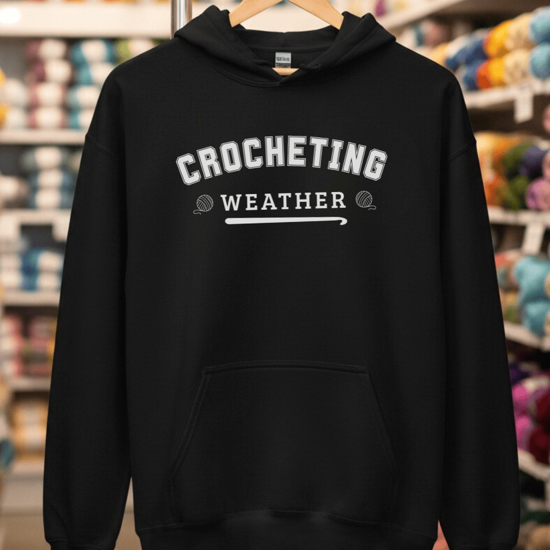 Crocheting Weather Hoodie Black / S