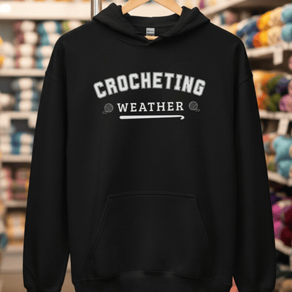 Crocheting Weather Hoodie Black / S