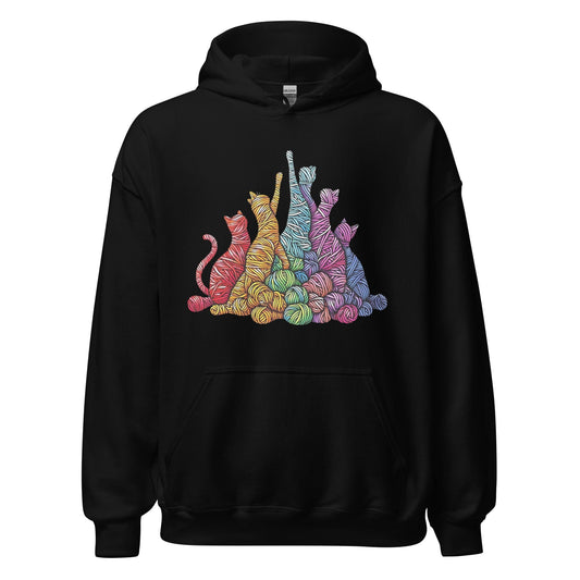 Fiber Felines Hoodie Black / S