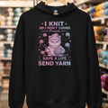 I Knit So I Don't Choke People Hoodie Black / S