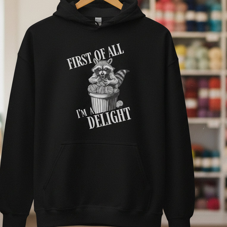 I'm a Delight Hoodie Black / S