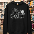 I Prefer Crochet Hoodie Black / S