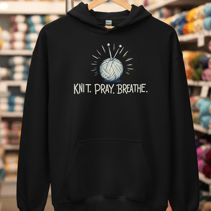 Knit Pray Breathe Hoodie Black / S