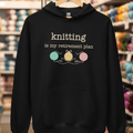 Knitting Retirement Plan Hoodie Black / S