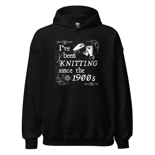 Knitting Since the 1900s Hoodie Black / S