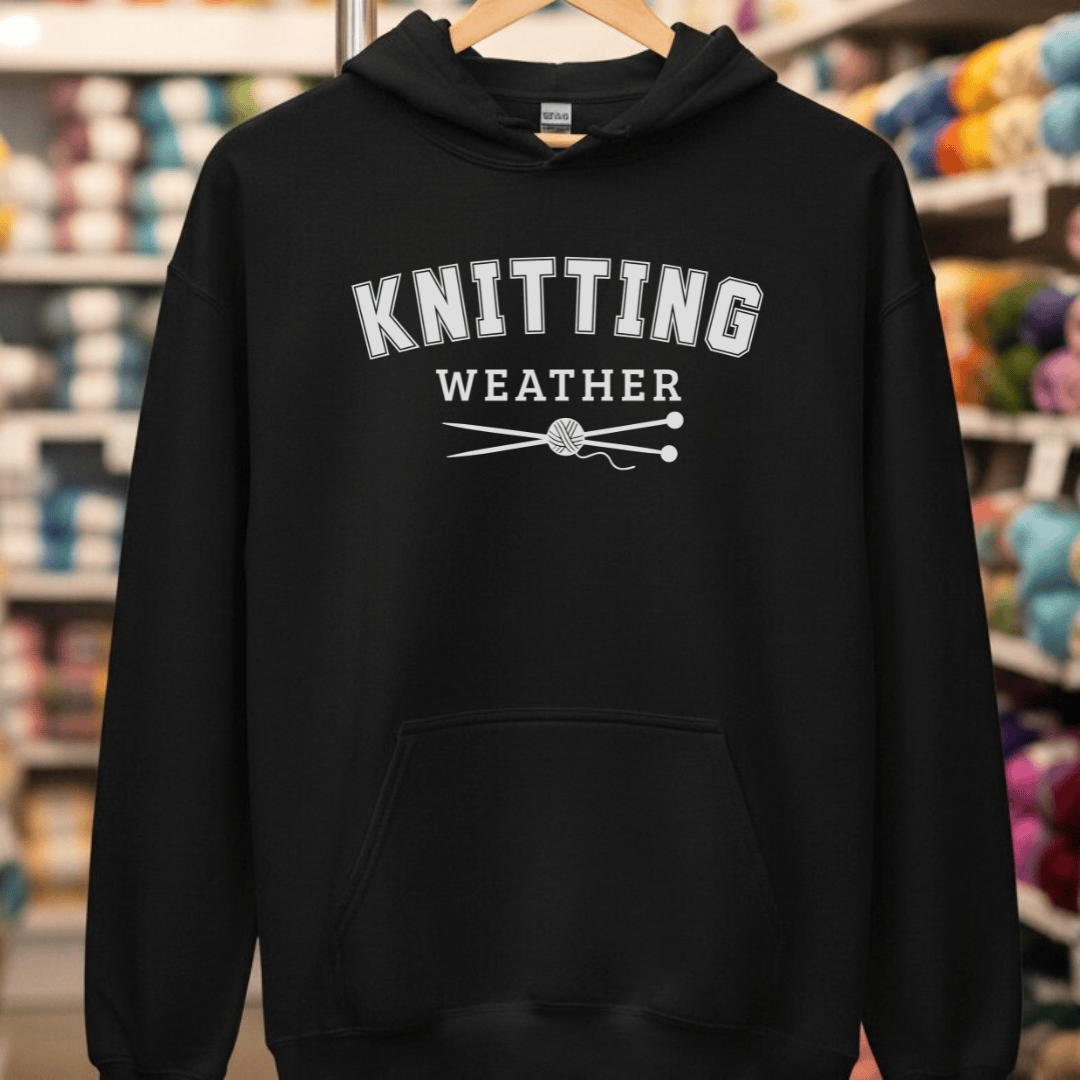 Knitting Weather Hoodie Black / S