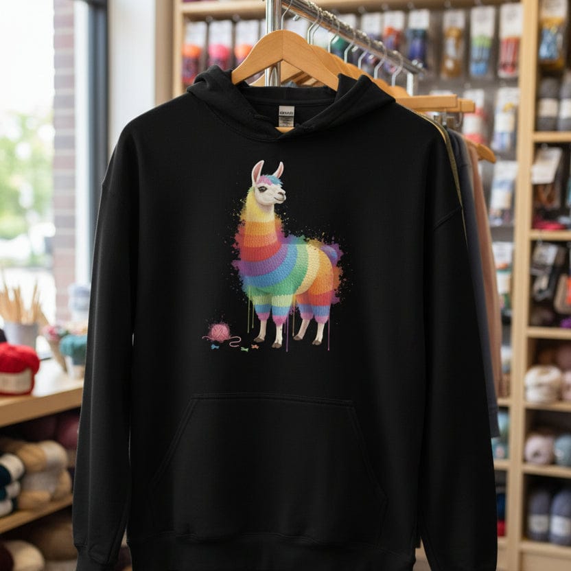 Llama Dye Splash Hoodie Black / S