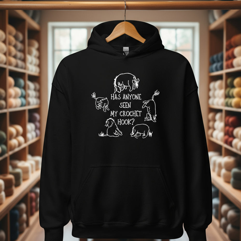 Lost Crochet Hook Hoodie Black / S