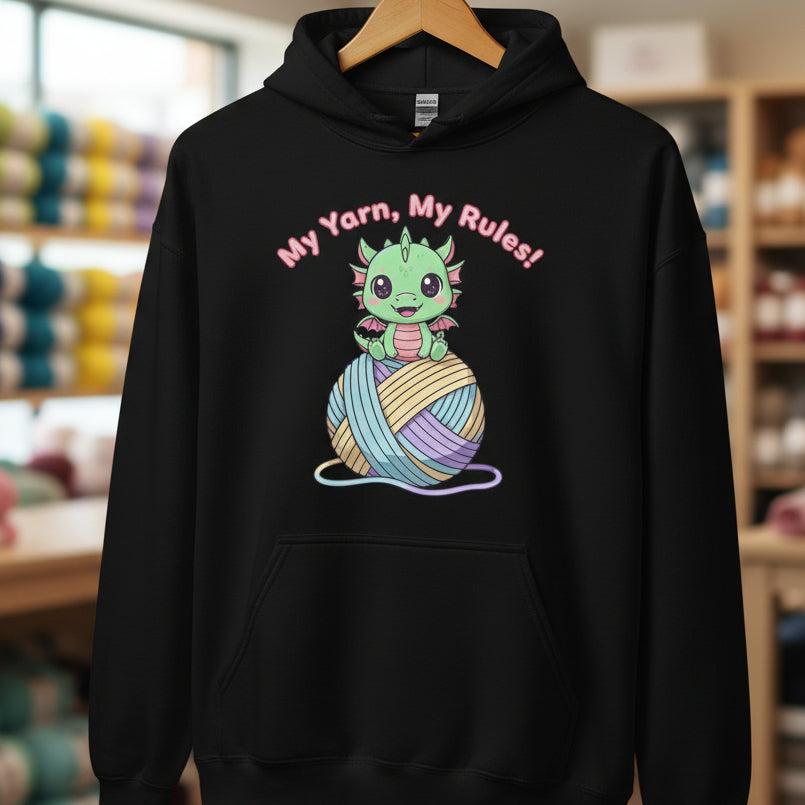My Yarn My Rules Hoodie Black / S