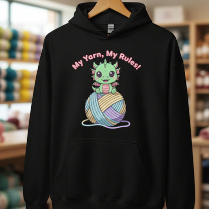 My Yarn My Rules Hoodie Black / S