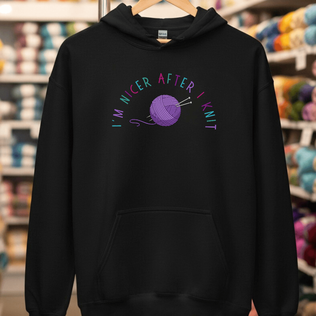 Nicer After Knit Hoodie Black / S