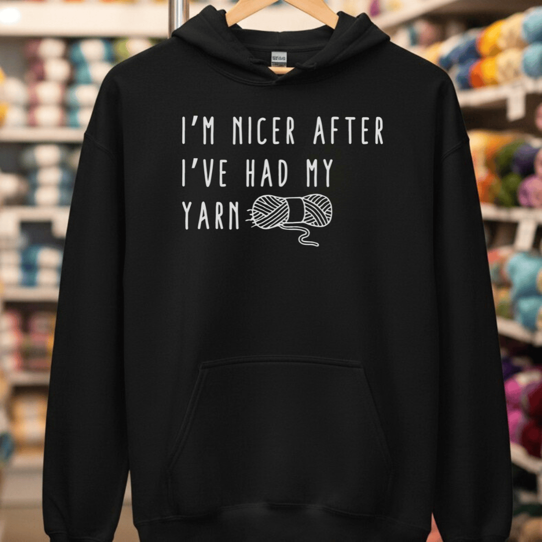 Nicer After Yarn Hoodie Black / S