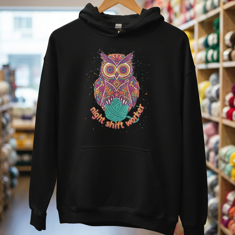 Night Shift Worker Hoodie Black / S